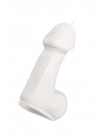 Белая свеча в форме пениса - 47 гр. - Pecado - купить с доставкой в Миассе