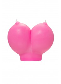 Розовая свеча «Сиськи» - 150 гр. - Pecado - купить с доставкой в Миассе