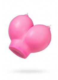 Розовая свеча «Сиськи» - 150 гр. - Pecado - купить с доставкой в Миассе