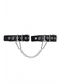 Черные оковы из одного ремешка с люверсами - Pecado - купить с доставкой в Миассе