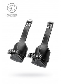 Черные подвесы с белой строчкой - Pecado - купить с доставкой в Миассе