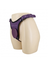 Фиолетовые трусики харнесс с платформой Caludio III - Baile - купить с доставкой в Миассе