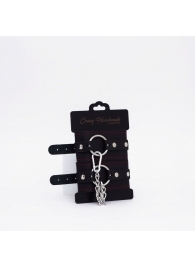 Черно-красные кожаные оковы - Crazy Handmade - купить с доставкой в Миассе