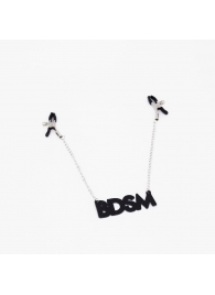 Зажимы на соски с кожаной подвеской BDSM - Crazy Handmade - купить с доставкой в Миассе