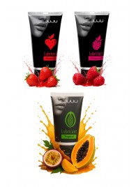 Набор из 3 съедобных лубрикантов JUJU (клубника, малина, тропические фрукты) - JuJu - купить с доставкой в Миассе