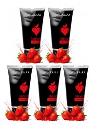 Набор из 5 съедобных лубрикантов JUJU со вкусом клубники - JuJu - купить с доставкой в Миассе