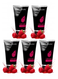 Набор из 5 съедобных лубрикантов JUJU со вкусом малины - JuJu - купить с доставкой в Миассе