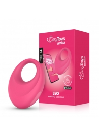 Розовое интерактивное эрекционное виброкольцо Leo - Easy toys - в Миассе купить с доставкой