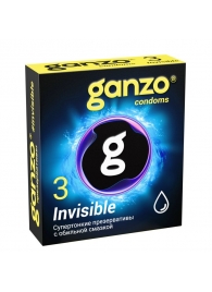 Супертонкие презервативы Ganzo Invisible - 3 шт. - Ganzo - купить с доставкой в Миассе