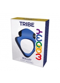 Синее эрекционное кольцо Wooomy Tribeс с вибрацией - Adrien Lastic - в Миассе купить с доставкой