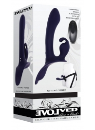 Женский страпон с вибрацией Giving Vibes - Evolved - купить с доставкой в Миассе