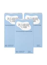Набор из 3 упаковок ультратонких презервативов Pleasure Lab (по 12 шт.) - Pleasure Lab - купить с доставкой в Миассе