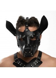 Черная кожаная маска «Собака» - Crazy Handmade - купить с доставкой в Миассе