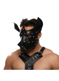 Черная кожаная маска «Собака» - Crazy Handmade - купить с доставкой в Миассе