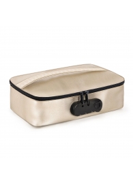 Золотистая сумочка для хранения игрушек Discreet Box - Dorcel - купить с доставкой в Миассе
