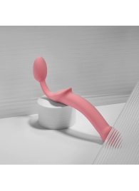 Розовый безремневой страпон Strap-on-me Semi-Realistic Bendable Strap-On size S - Strap-on-me - купить с доставкой в Миассе