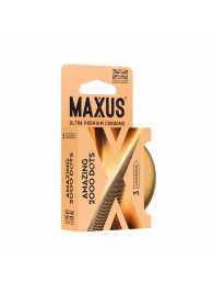 Точечные презервативы MAXUS 2000 Amazing Dots с железным кейсом - 3 шт. - Maxus - купить с доставкой в Миассе