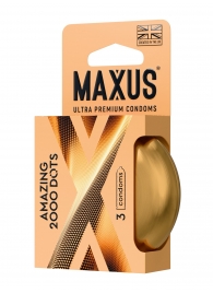Точечные презервативы MAXUS 2000 Amazing Dots с железным кейсом - 3 шт. - Maxus - купить с доставкой в Миассе