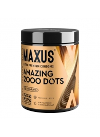 Точечные презервативы MAXUS 2000 Amazing Dots с железным кейсом - 12 шт. - Maxus - купить с доставкой в Миассе