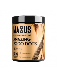 Точечные презервативы MAXUS 2000 Amazing Dots с железным кейсом - 15 шт. - Maxus - купить с доставкой в Миассе