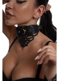 Фигурный чокер с узорами и золотистой фурнитурой - Crazy Handmade - купить с доставкой в Миассе