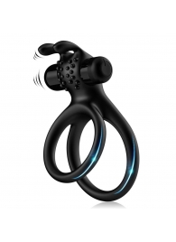 Черное эрекционное виброкольцо с подхватом мошонки Stay Hard - Boys of Toys - в Миассе купить с доставкой