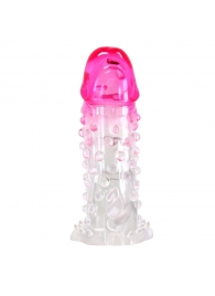 Прозрачно-розовая насадка на пенис Wilford - 13,5 см. - Baile - в Миассе купить с доставкой