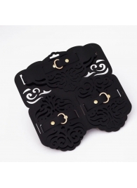 Фигурный набор для БДСМ-игр с узорами и золотистой фурнитурой - Crazy Handmade - купить с доставкой в Миассе