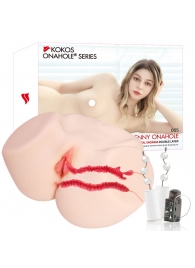 Мастурбатор-полуторс с двойным слоем материала и вибрацией Jenny Onahole Real Vagina - KOKOS - в Миассе купить с доставкой