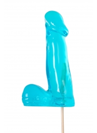 Голубой леденец в форме члена со вкусом блю кюрасао - 173 гр. - Sosuчki - купить с доставкой в Миассе