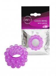 Лиловое эрекционное кольцо с 2 рядами стимулирующих шариков - Erowoman-Eroman - в Миассе купить с доставкой