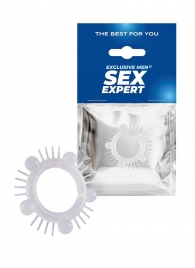 Эластичное эрекционное кольцо с шишечками и шипами - Sex Expert - в Миассе купить с доставкой