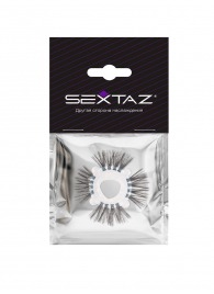 Эластичное эрекционное кольцо с черными «ресничками» - Sextaz - в Миассе купить с доставкой