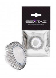 Эластичное эрекционное кольцо с длинными черными «ресничками» - Sextaz - в Миассе купить с доставкой