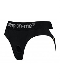 Черные трусики для насадок Heroine Lingerie Harness - size XL - Strap-on-me - купить с доставкой в Миассе