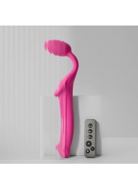 Ярко-розовый безремневой страпон Strap-on-me Vibrating Bendable Strap-On size XL - Strap-on-me - купить с доставкой в Миассе