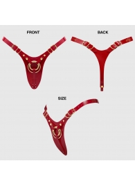 Красный пояс для фиксации насадок Strap-On-Me Leatherette Harness Fabulous - Strap-on-me - купить с доставкой в Миассе