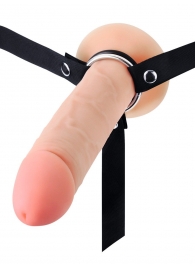 Мужской полый страпон на регулируемых ремешках - 22 см. - Sex Expert - купить с доставкой в Миассе
