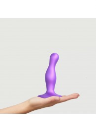 Фиолетовая насадка Strap-On-Me Dildo Plug Curvy size S - Strap-on-me - купить с доставкой в Миассе