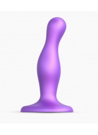 Фиолетовая насадка Strap-On-Me Dildo Plug Curvy size S - Strap-on-me - купить с доставкой в Миассе
