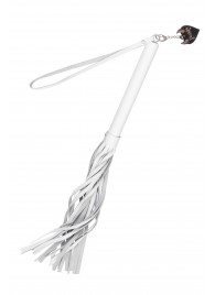 Белая кожаная плеть - 50 см. - Pecado - купить с доставкой в Миассе