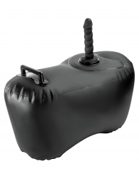 Черное надувное кресло с платформой для фиксации дилдо Body Dock Inflatable Love Seat - Pipedream - купить с доставкой в Миассе