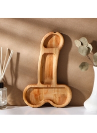 Деревянное блюдо для подачи в форме члена (25 х 16,5 х 1,7 см) - Сима-Ленд - купить с доставкой в Миассе