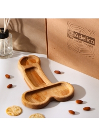 Деревянное блюдо для подачи в форме члена (25 х 16,5 х 1,7 см) - Сима-Ленд - купить с доставкой в Миассе