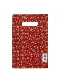 Красный подарочный новогодний пакет с вырубной ручкой (20х30 см) - Сима-Ленд - купить с доставкой в Миассе