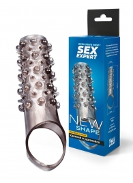 Дымчатая насадка на пенис с шипами и выпуклостями - 12 см. - Sex Expert - в Миассе купить с доставкой