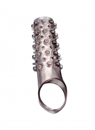 Дымчатая насадка на пенис с шипами и выпуклостями - 12 см. - Sex Expert - в Миассе купить с доставкой