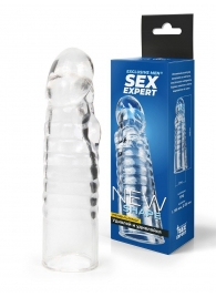 Прозрачная закрытая насадка на член - 15 см. - Sex Expert - в Миассе купить с доставкой