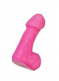 Розовая свеча в форме пениса - 47 гр. - Pecado - купить с доставкой в Миассе