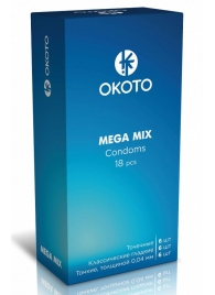 Презервативы OKOTO Mega Mix - 18 шт. - Sitabella - купить с доставкой в Миассе